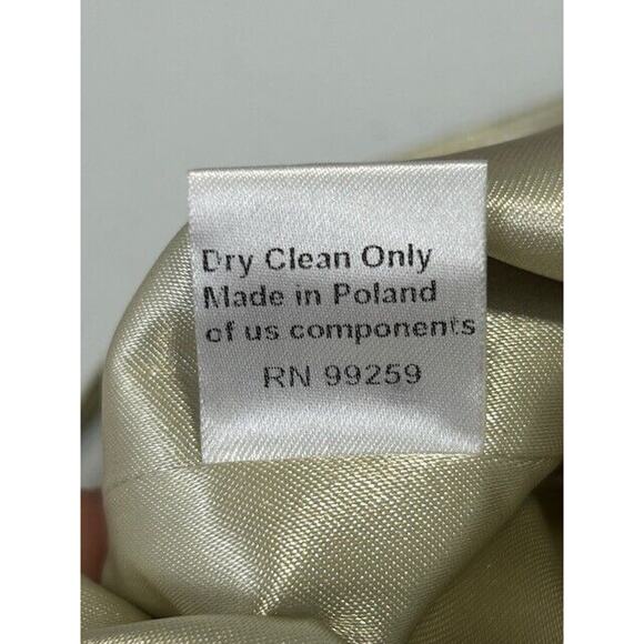 Jenny Yoo Collection Silk Dress Cocktail Fit & Flare Sleeveless V-Neck Green 8 - Picture 14 of 16